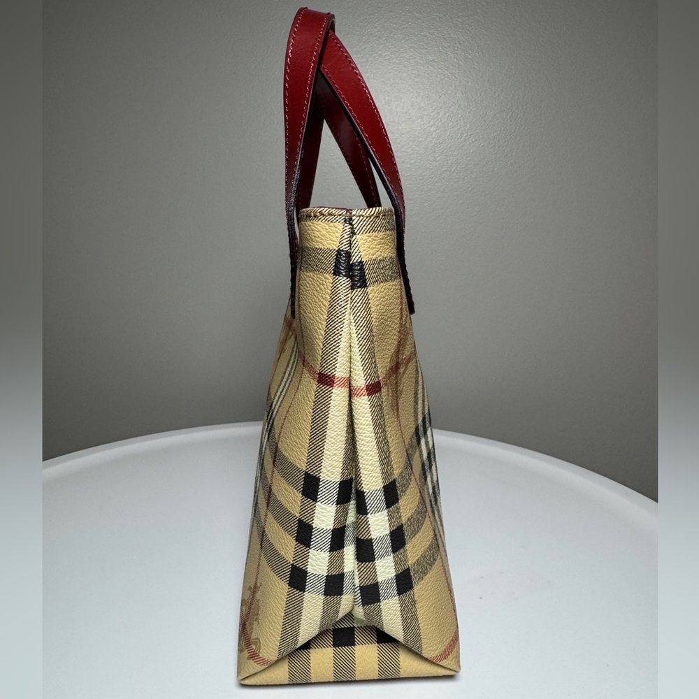Burberry Haymarket Check PVC and Leather Mini Oxford Tote - Picture 12 of 15